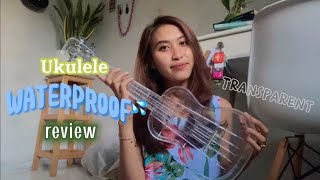 UNBOXING UKULELE WATERPROOF TRANSPARENT REVIEW  SOUND TEST [upl. by Mailli]