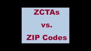 ZIP Code Databases the Difference between a ZCTA and ZIP Code [upl. by Weatherley]