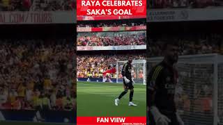 🔴 RAYA CELEBRATES SAKAS GOAL vs WOLVES arsenal football premierleague shorts fanview [upl. by Arella]