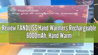 Review FANDLISS Hand Warmers Rechargeable 6000mAh Hand Warmers Reusable 2Pack Portable Pocket Han [upl. by Aerdnu933]