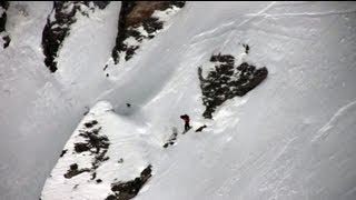 Freeride World Qualifier Nendaz Freeride with Mickael Bimboes in competition 4 vallées podium [upl. by Ninazan567]