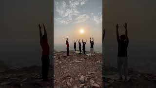 Extreme Yoga Practicing on the Edge of a Mountain yoga [upl. by Amora]