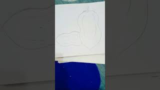 Easy Papaya Drawing drawing short video viral video trending [upl. by Dorkus307]