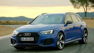 2018 NEW Audi RS 4 Avant in Nogaro Blue  Footage on Track and Road LOUD [upl. by Reywas677]