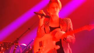 La Roux  Uptight Downtown  Elly Jackson plays guitar  Live  The Fonda Los Angeles 9232014 [upl. by Nolra]