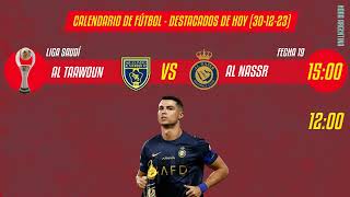 QUIEN JUEGA HOY sábado 30 Partidos de Futbol HOY ¿cuándo juega Cristiano Ronaldo [upl. by Enicul]