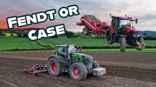 Gatley Farms planting potatoes fendt caseih potato [upl. by Airitac]