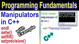 Manipulators in c  Examples [upl. by Kravits]