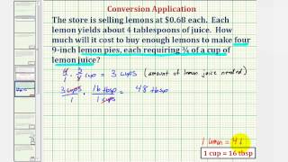 Unit Conversion Application  Number of Lemons for a Lemon Pie [upl. by Alo671]