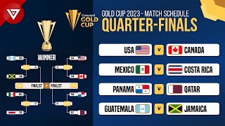 Match Schedule QuarterFinals CONCACAF Gold Cup 2023 [upl. by Laris]