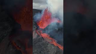 lava volcano eruption krakatoa Iceland live footage for you satisfying lava fire lightening [upl. by Rehsa]