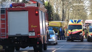 Rettungswagen in Falkensee auf Einsatzfahrt mit DHLFahrzeug zusammengeprallt [upl. by Galvin]