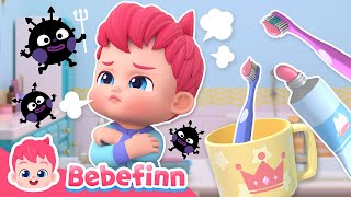 No No ToothbrushingㅣEP139ㅣSong for KidsㅣBebefinn Nursery Rhymes [upl. by Ihc]