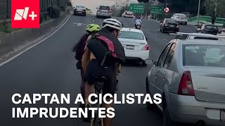 Ciclistas en CDMX circulan en vías rápidas  Despierta [upl. by Atiken]