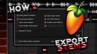 How To Export Stems in FL Studio 21 EASY [upl. by Aleel]