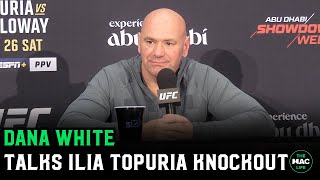 Dana White reacts to Ilia Topuria vs Max Holloway KO “If you keep clipping legends…” [upl. by Currier]