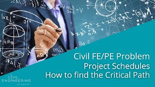 Civil FEPE Problem  Project Schedules  How to find the Critical Path [upl. by Eirrehc]