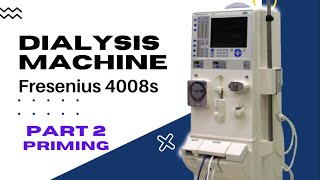 Dialysis Machine  Fresenius 4008S  Dialysis Priming Procedure amp Tubing connection [upl. by Hy]