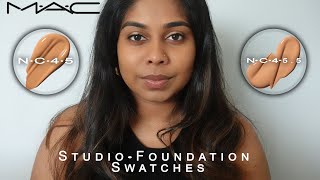 MAC studio fix foundation in NC45 amp NC455 [upl. by Rases]