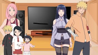 SakuraBorutoSarada and Himawari past react to Naruhina [upl. by Annabal]