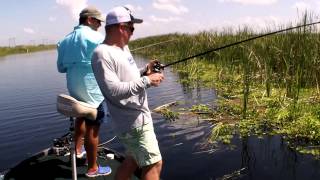 Florida Loxahatchee Preserve Bass Fishing Flipping with Ricky amp Capt Shane [upl. by Aneer791]