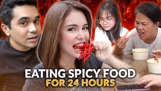 SPICY FOOD FOR 24 HOURS CHALLENGE  IVANA ALAWI [upl. by Nnaeiram]