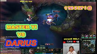 YI CAO THỦ VS DARIUS TOPTOP 180P  1V5 LV1 VÀ CÁI KẾT [upl. by Joshia]