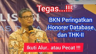 Tegas‼️ BKN Beri Peringatan Honorer Database BKN dan THKII Terancam Dipecat Jika Tidak Ikuri Alur [upl. by Behl]