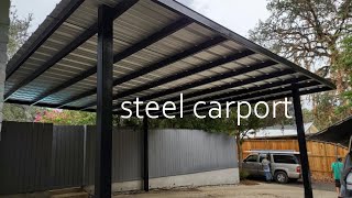 Steel Carport Build [upl. by Fairweather]