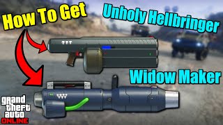 How To get The Widow Maker amp Unholy Hellbringer Alien Guns in GTA 5 Online [upl. by Olodort]