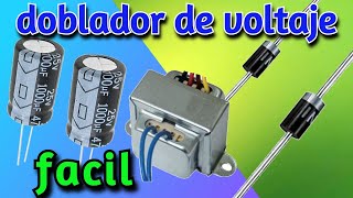 ✅circuito DOBLADOR de VOLTAJE facil de hacer 👈 [upl. by Schargel]