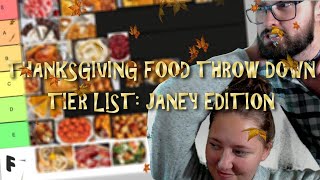 🍗RANKING THANKSGIVING FOOD🥧 Thanksgiving Food Throw Down Tier List Janey Edition [upl. by Elleinaj]