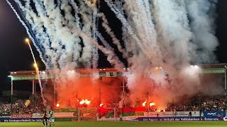 26082023 SC Austria Lustenau  SC Rheindorf Altach 03 Pyrointro Pyro Pyroshow [upl. by Isborne496]