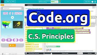 Codeorg Lesson 34A Lists Practice  Tutorial with Answers  Unit 6 CS Principles [upl. by Yerocal]