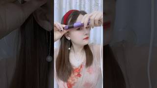 How to curl bangs with straightener hairstyle tips hair tutorial easy beauty tips viral shorts [upl. by Ettelrac672]