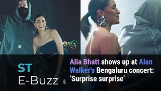 Alia Bhatt shows up at Alan Walkers Bengaluru concert ‘Surprise surprise’ [upl. by Weslee]