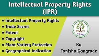 Intellectual Property Rights  What is Intellectual Property Rights  IPR for Agriculture by Tanisha [upl. by Ecirtael]