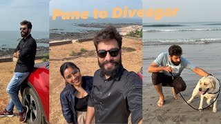 Diveagar Staycation  Pune to Diveagar  Drone shots  Road Trip with our Labrador  Diveagar Beach [upl. by Carlita]