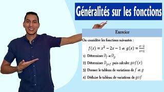 généralités sur les fonctions 1bac exercice composé de 2 fonction  parabole hyperbole  variation [upl. by Hernardo]