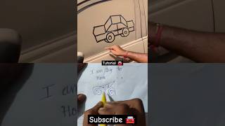 Car drawing easy trick ✏️ easy viralvideo funny car shorts [upl. by Hinkle]