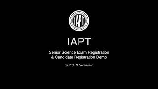 IAPT Registration [upl. by Zimmerman303]