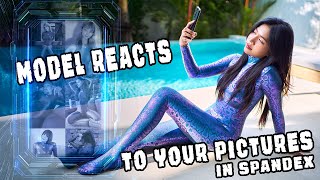 Spandex Catsuit Model reacts to your Pictures in Lycra  Part 3 [upl. by Tarrance]