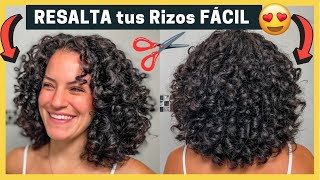 ✂️NUEVO CORTE para Cabello RIZADO MedianoLargo en CAPAS😍 Paso a Paso FÁCIL de seguir en CASA ✅ [upl. by Petrie]