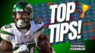 Win Your Leagues Top 5 Fantasy Football Draft Tips [upl. by Annerahs]