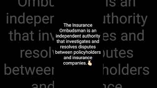 Insurance Ombudsman for Insurance Claim insurance einsuranceaccountinsuranceclaims insuranceplan [upl. by Nayk]