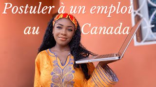 COMMENT POSTULER À UN EMPLOI AU CANADA  PRESENTATION DE MON CV  CANDLE SISTERS [upl. by Nikita]