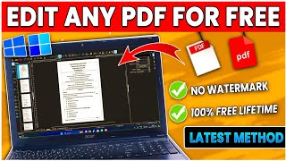 How to Edit Any PDF File on PCLaptop Windows 2024 For Free  Free PDF Editor🤯PDF Editing For Free💻 [upl. by Einnos214]