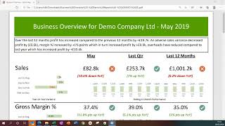 Business Overview Report VFD Pro 1 [upl. by Tristam]