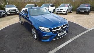 MERCEDESBENZ E350 AMG LINE CABRIOLET 2019 IN A LOVELY Brilliant Blue Metallic [upl. by Rebm]