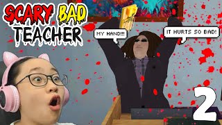 Scary Bad Teacher 3D New Levels 2021  Part 2  GameplayWalkthrough  We hurt Miss Bellas hand [upl. by Sonnnie]